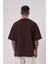 Erkek Premium Platon Oversize Kahverengi Tişört 2