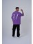 Erkek Herb Printed Baskılı Oversize Mor Tişört 4