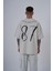Erkek Herb Printed Baskılı Oversize Gri Tişört 2