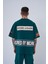 Erkek Inspired By Machinist Baskılı Oversize Petrol Yeşili Tişört 2