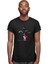 Kalp Tutan Astronot Siyah Unisex Tişört T-Shirt 3