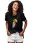 Balonlu Şirin Astronot Siyah Unisex Tişört T-Shirt 2