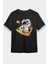 Dj Astronot Siyah Unisex Tişört T-Shirt 1