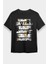 Kedi Patileri Siyah Unisex Tişört T-Shirt 1