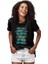 Çok Renkli Kelebek Siyah Unisex Tişört T-Shirt 2