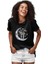 Ay Üstünde Flört Eden Astronotlar Siyah Unisex Tişört T-Shirt 2