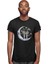 Ay Üstünde Flört Eden Astronotlar Siyah Unisex Tişört T-Shirt 3