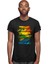 Renkli Papağan Kanadı Siyah Unisex Tişört T-Shirt 3