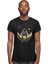 Ayda Oturan Astronot Siyah Unisex Tişört T-Shirt 3