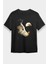 Kurt ve Ay Siyah Unisex Tişört T-Shirt 1