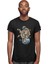 Kahve Içen Astronot Siyah Unisex Tişört T-Shirt 3