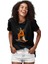 Marsta Bekleyen Astronot Siyah Unisex Tişört T-Shirt 2