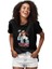 Sevimli Genç ve Vahşi Trend Siyah Unisex Tişört T-Shirt 2