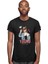 Sevimli Genç ve Vahşi Trend Siyah Unisex Tişört T-Shirt 3