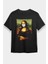 Mona Lisa Siyah Unisex Tişört T-Shirt 1