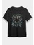 Üç Maymun Siyah Unisex Tişört T-Shirt 1