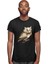 Origami Baykuş Siyah Unisex Tişört T-Shirt 3