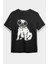 Güneş Gözlüklü Pug - Köpekler Siyah Unisex Tişört T-Shirt 1
