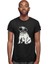 Güneş Gözlüklü Pug - Köpekler Siyah Unisex Tişört T-Shirt 3