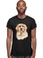 Hadi Oynayalım Golden Retriever Siyah Unisex Tişört T-Shirt 3