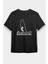 Rüzgar Sörfü - Windsurf Siyah Unisex Tişört T-Shirt 1