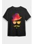 Retro Hipster Siyah Unisex Tişört T-Shirt 1