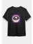 Kara Delikten Bakan Astronot Siyah Unisex Tişört T-Shirt 1