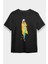 Sarı Trençkot Fashion Siyah Unisex Tişört T-Shirt 1