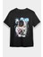 Astronot Goril Siyah Unisex Tişört T-Shirt 1