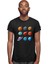 Güneş Sistemi Siyah Unisex Tişört T-Shirt 3