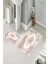 Banyo Halısı Ikili Klozet Takımı Kaymaz Tabanlı (60 cm x 100 cm + 40 cm x 60 Cm) 2