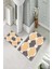 Banyo Halısı Ikili Klozet Takımı Kaymaz Tabanlı (60 cm x 100 cm + 40 cm x 60 Cm) 2