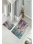 Banyo Halısı Ikili Klozet Takımı Kaymaz Tabanlı (60 cm x 100 cm + 40 cm x 60 Cm) 2