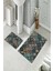 Banyo Halısı Ikili Klozet Takımı Kaymaz Tabanlı (60 cm x 100 cm + 40 cm x 60 Cm) 2