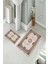 Banyo Halısı Ikili Klozet Takımı Kaymaz Tabanlı (60 cm x 100 cm + 40 cm x 60 Cm) 2