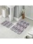 Banyo Halısı Ikili Klozet Takımı Kaymaz Tabanlı (60 cm x 100 cm + 40 cm x 60 Cm) 1