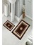Banyo Halısı Ikili Klozet Takımı Kaymaz Tabanlı (60 cm x 100 cm + 40 cm x 60 Cm) 2