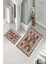 Banyo Halısı Ikili Klozet Takımı Kaymaz Tabanlı (60 cm x 100 cm + 40 cm x 60 Cm) 2