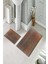 Banyo Halısı Ikili Klozet Takımı Kaymaz Tabanlı (60 cm x 100 cm + 40 cm x 60 Cm) 2