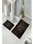 Banyo Halısı Ikili Klozet Takımı Kaymaz Tabanlı (60 cm x 100 cm + 40 cm x 60 Cm) 2