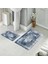 Banyo Halısı Ikili Klozet Takımı Kaymaz Tabanlı (60 cm x 100 cm + 40 cm x 60 Cm) 1