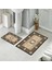 Banyo Halısı Ikili Klozet Takımı Kaymaz Tabanlı (60 cm x 100 cm + 40 cm x 60 Cm) 1