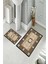 Banyo Halısı Ikili Klozet Takımı Kaymaz Tabanlı (60 cm x 100 cm + 40 cm x 60 Cm) 2