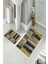 Banyo Halısı Ikili Klozet Takımı Kaymaz Tabanlı (60 cm x 100 cm + 40 cm x 60 Cm) 2