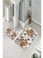 Banyo Halısı Ikili Klozet Takımı Kaymaz Tabanlı (60 cm x 100 cm + 40 cm x 60 Cm) 2