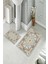 Banyo Halısı Ikili Klozet Takımı Kaymaz Tabanlı (60 cm x 100 cm + 40 cm x 60 Cm) 2