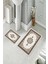 Banyo Halısı Ikili Klozet Takımı Kaymaz Tabanlı (60 cm x 100 cm + 40 cm x 60 Cm) 2
