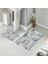 Banyo Halısı Ikili Klozet Takımı Kaymaz Tabanlı (60 cm x 100 cm + 40 cm x 60 Cm) 1