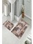 Banyo Halısı Ikili Klozet Takımı Kaymaz Tabanlı (60 cm x 100 cm + 40 cm x 60 Cm) 2