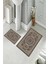 Banyo Halısı Ikili Klozet Takımı Kaymaz Tabanlı (60 cm x 100 cm + 40 cm x 60 Cm) 2